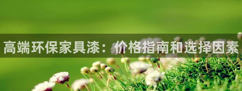 杏耀平台黑款：高端环保家具漆：价格指南和选择因素